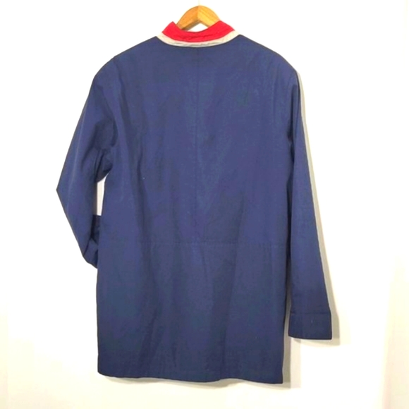 Thunder Bay Vintage Blue Casual Red Jacket Coat Snap Button Front Plus Size 16 - Picture 8 of 12